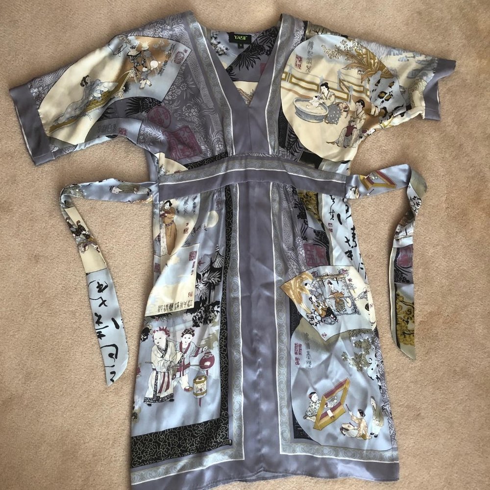 Silk print dress